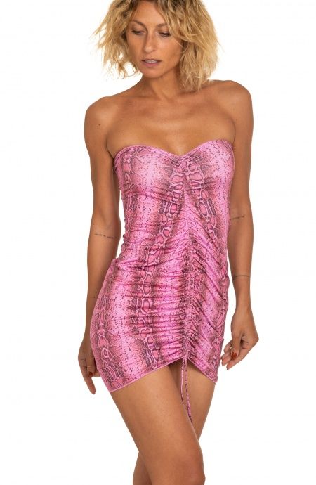 Pin Up Stars Gonna Tubino Con Coulisse Stampa Eccentric Animal