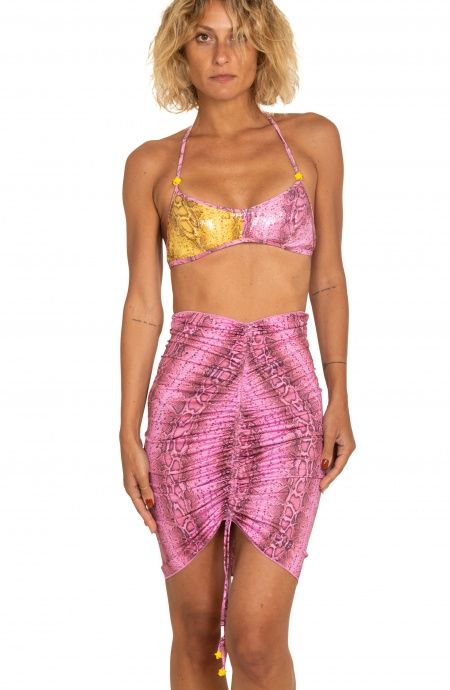 Pin Up Stars Gonna Tubino Con Coulisse Stampa Eccentric Animal