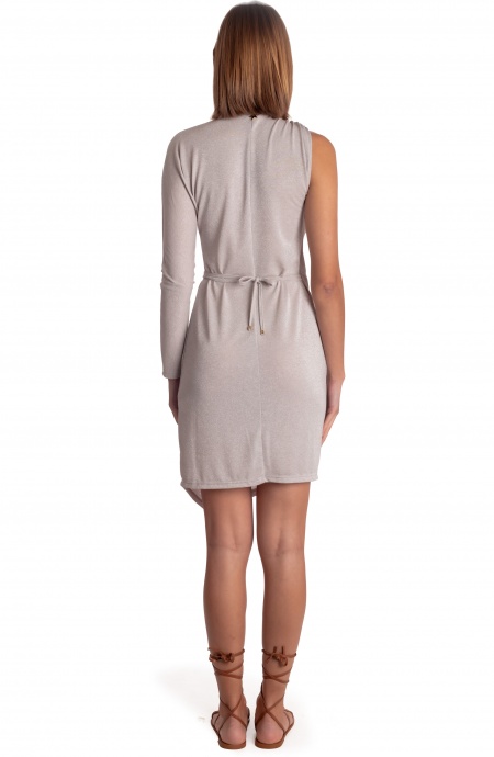 Pin Up Stars MINI ABITO ASIMMETRICO MONOSPALLA LUREX