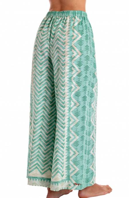 Pin Up Stars PANTALONE PALAZZO STAMPA BEAUTIFUL TREE