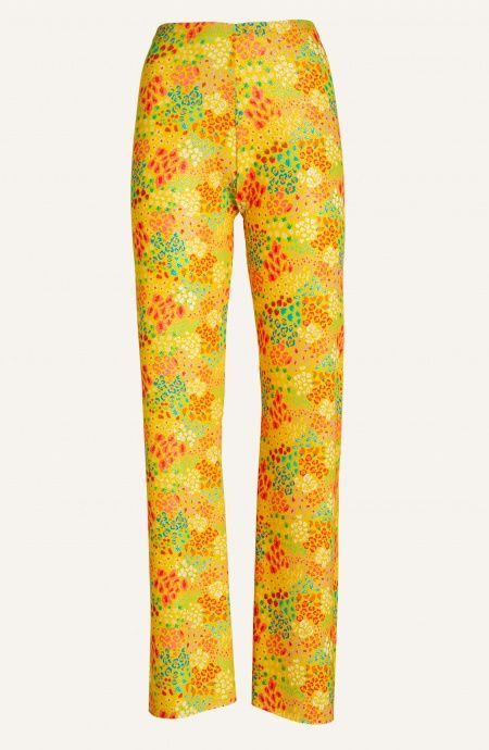 Pin Up Stars Pantalone Svasato Lurex Stampa Tutti Frutti