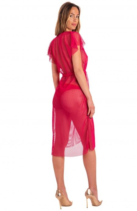 Pin Up Stars Abito Con Coulisse Tinta Unita Rete