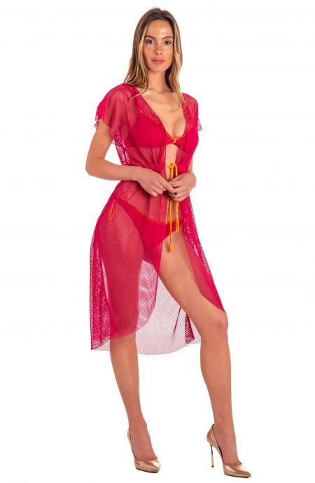 Pin Up Stars Abito Con Coulisse Tinta Unita Rete