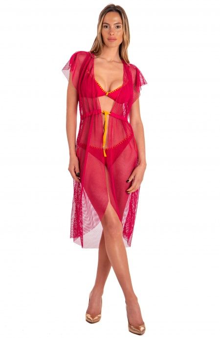 Pin Up Stars Abito Con Coulisse Tinta Unita Rete