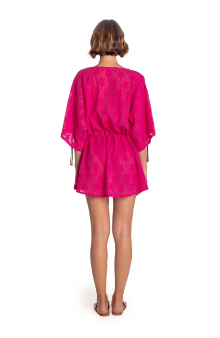 Pin Up Stars ABITO CORTO CON COULISSE RICAMO PALME