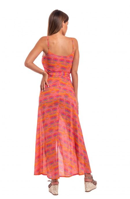 Pin Up Stars Abito Incrociato Cotone Stampa Palmié