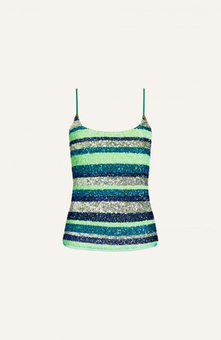 Pin Up Stars Canotta Riga Paillettes