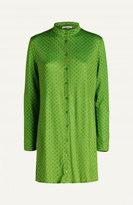 Pin Up Stars Chemisier in Jersey Stampa Squame