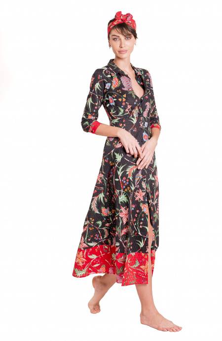 Pin Up Stars Chemisier Stampa Camaleonte