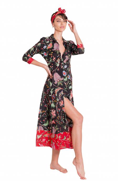 Pin Up Stars Chemisier Stampa Camaleonte