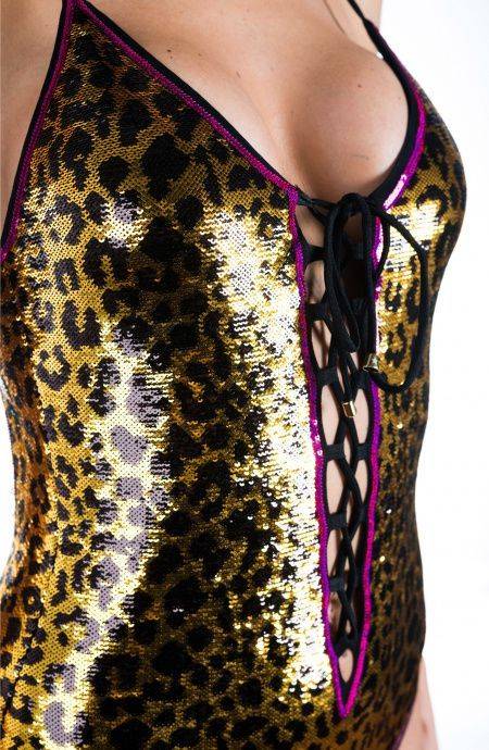 Pin Up Stars Costume Intero Full Paillettes Macula