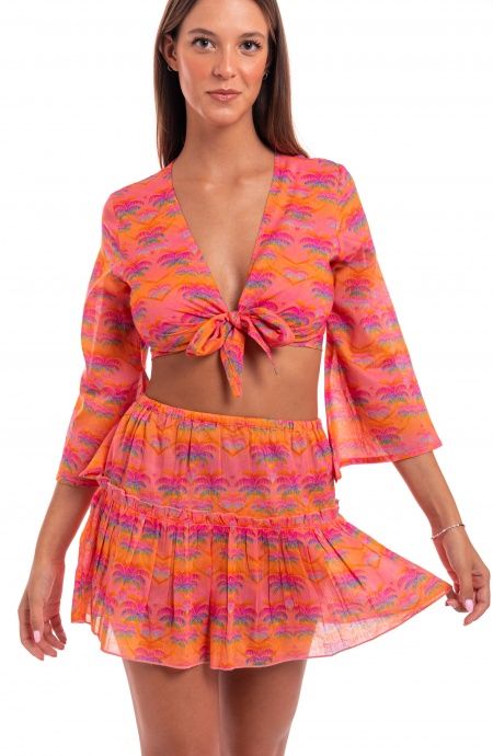 Pin Up Stars Gonna Corta In Cotone Stampa Palmié