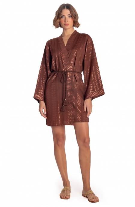 Pin Up Stars KIMONO CORTO LUREX CON CINTURA