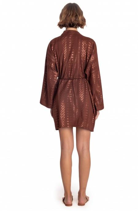 Pin Up Stars KIMONO CORTO LUREX CON CINTURA