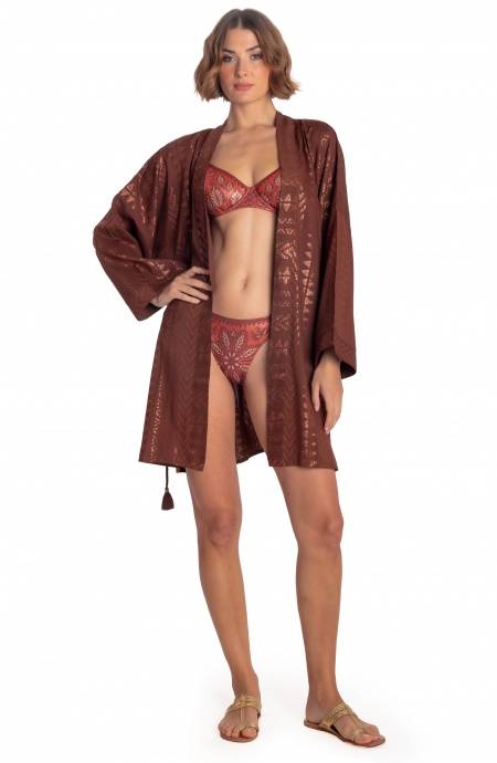 Pin Up Stars KIMONO CORTO LUREX CON CINTURA