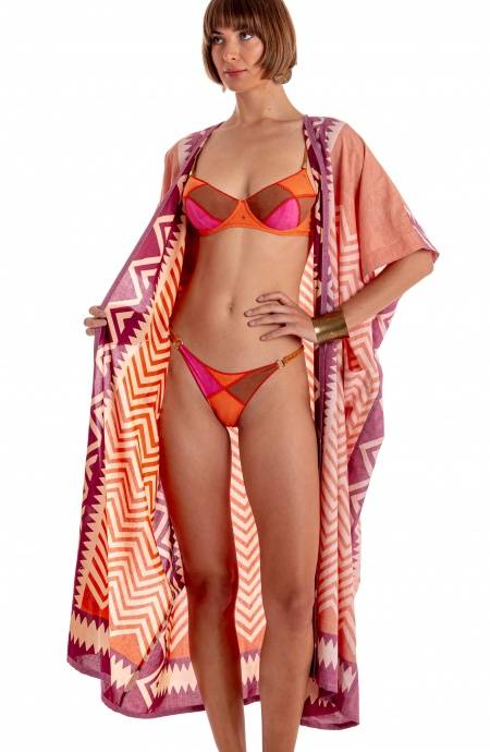 Pin Up Stars KIMONO LUNGO STAMPA BEAUTIFUL TREE