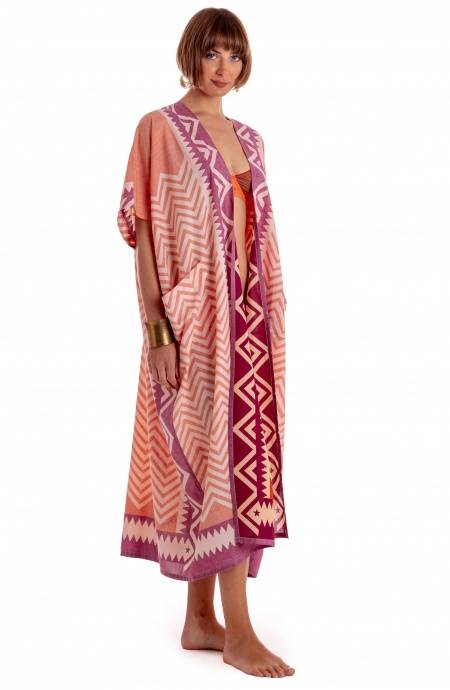 Pin Up Stars KIMONO LUNGO STAMPA BEAUTIFUL TREE