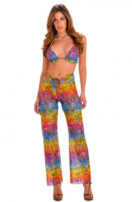 Pin Up Stars Pantalone Flower Rainbow