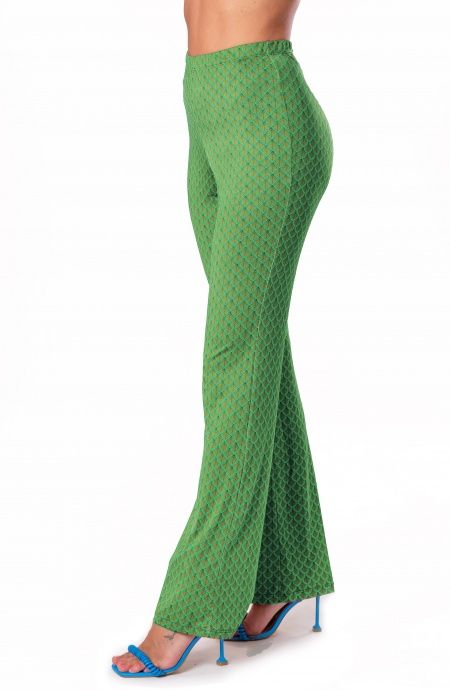 Pin Up Stars Pantalone In Jersey Stampa Squame