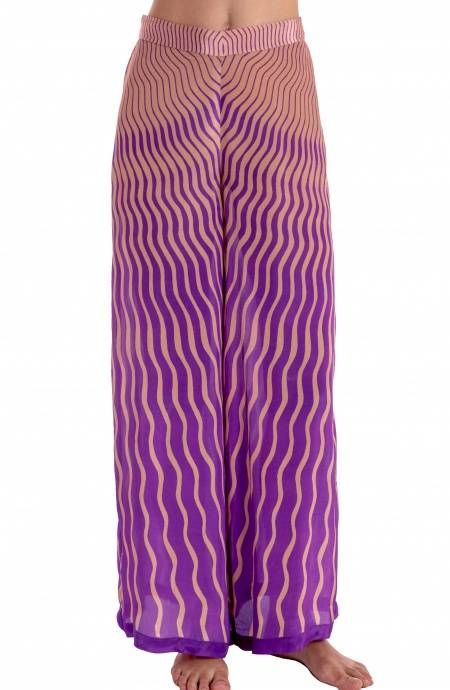 Pin Up Stars PANTALONE PALAZZO STAMPA TIGER SUN