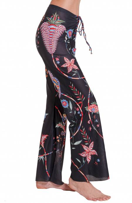 Pin Up Stars Pantalone Rete Stampa Camaleonte