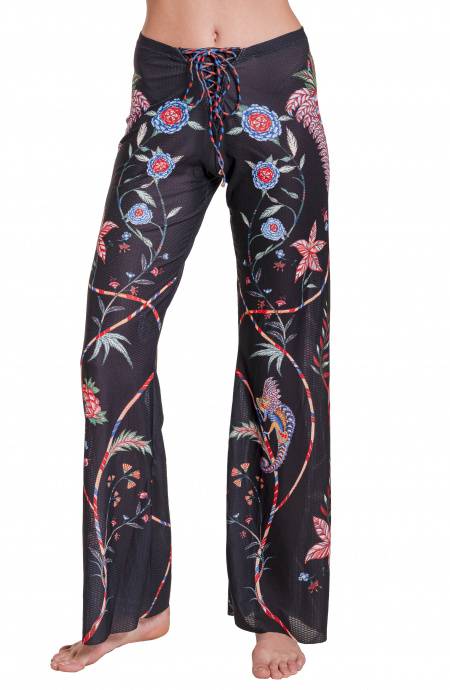 Pin Up Stars Pantalone Rete Stampa Camaleonte