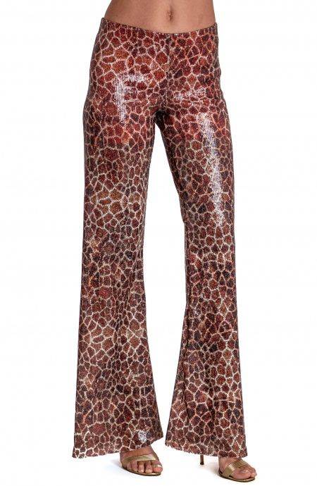 Pin Up Stars PANTALONE STAMPA PAILLETTES GIRAFFA