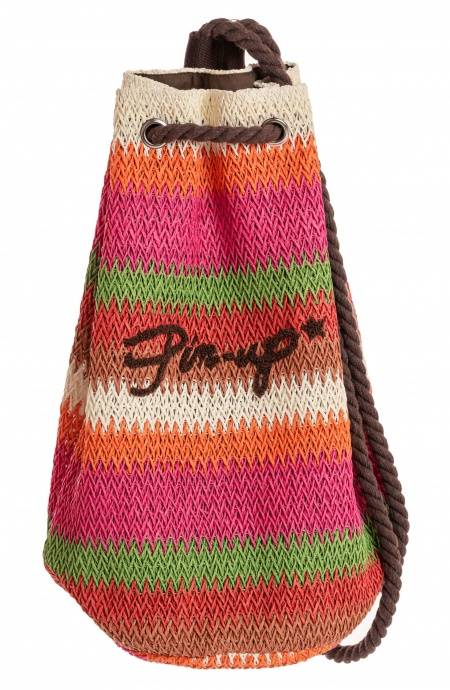 Pin Up Stars SACCA ZAINO RAFIA MULTICOLORE