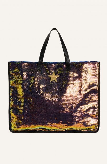 Pin Up Stars Shopping Bag Paillettes Tinta Unita