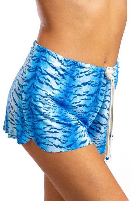 Pin Up Stars Short Simil Suade Stampa Tigre