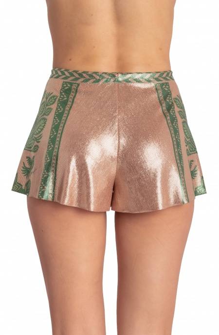 Pin Up Stars SHORTS LAMÈ STAMPA BEAUTIFUL TREE