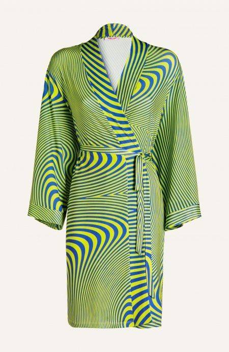 Pin Up Stars Vestito Aperto Jersey Stampa Optical