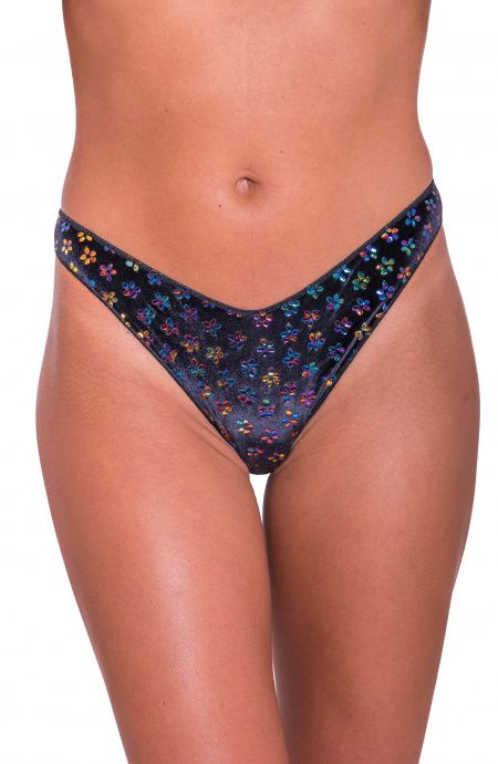 Pin Up Stars Slip Sgambato Velvet Lamina Fiorellini