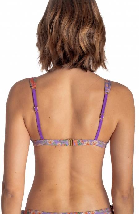 Pin Up Stars TOP BIKINI BRASSIERE CON ACCESSORIO STAMPA FLOWER BIRD