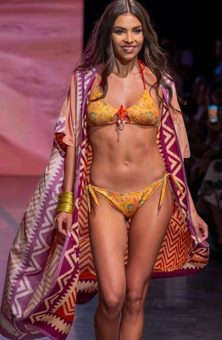 Pin Up Stars TOP BIKINI TRIANGOLO IMBOTTITO CON CONCHIGLIE STAMPA FLOWER BIRD