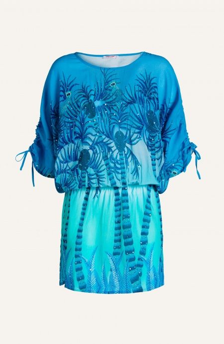 Pin Up Stars Tunichetta Mussola di Viscosa Palm Paradise