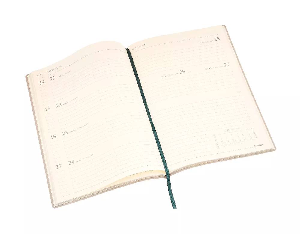 Pineider Agenda Settimanale Milano 2025 In Canvas - 17x24 Cm