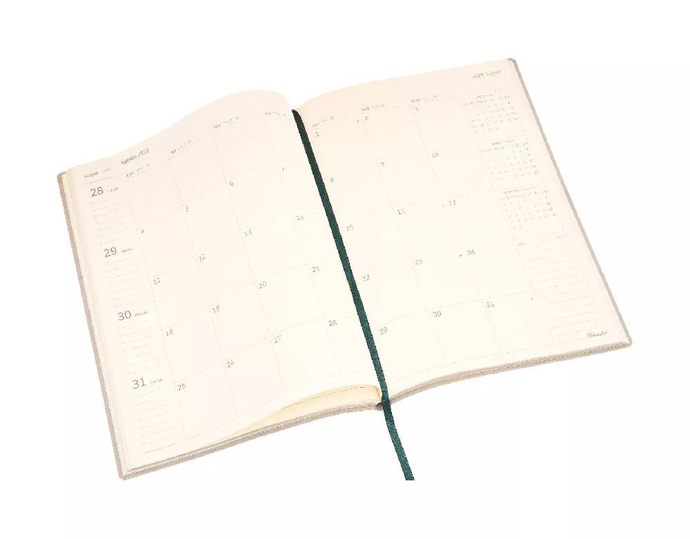 Pineider Agenda Settimanale Milano 2025 In Canvas - 17x24 Cm