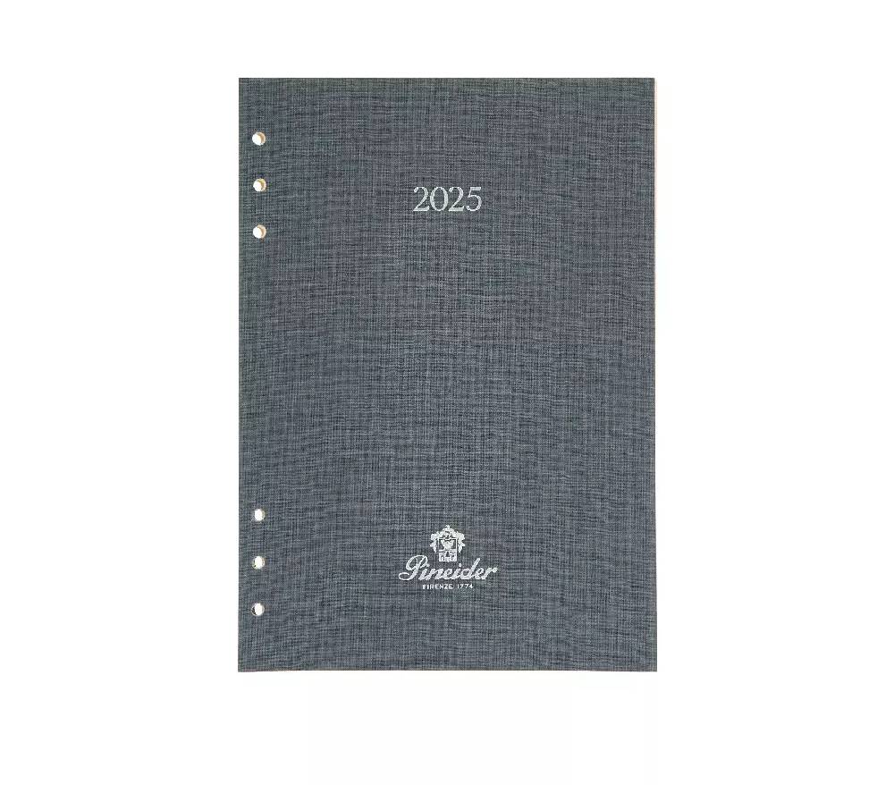 Pineider Agenda Settimanale Milano 2025 in Canvas - 17x24 cm