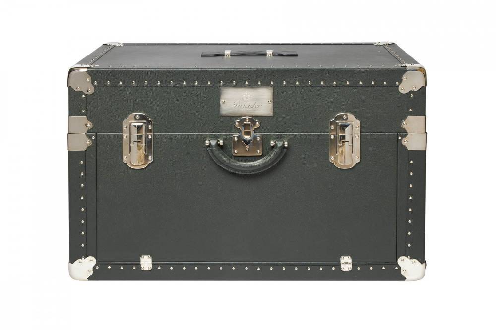 Pineider Baule Fasciato, Realizzato In Pelle Di Vitello. Dimensione Grande 120x51x51cm