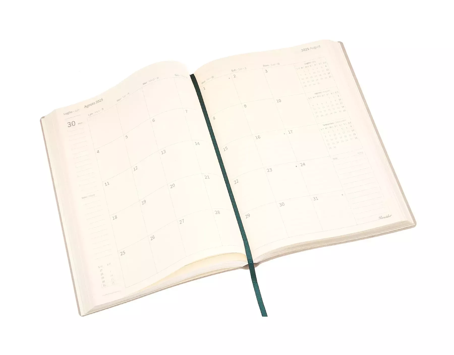 Pineider Agende Giornaliera Milano 2025 - 17x24 Cm