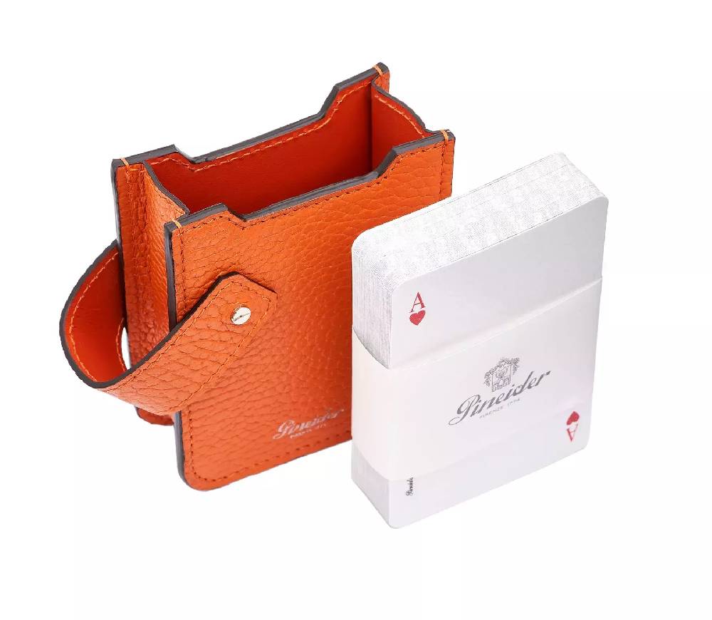 Pineider Astuccio Con Carte Da Gioco In Bottalato