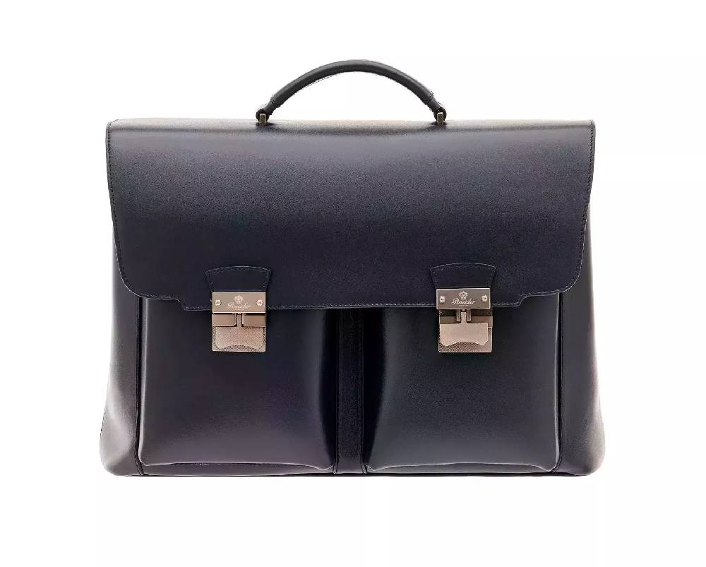 Pineider Double Briefcase in Metro Smooth