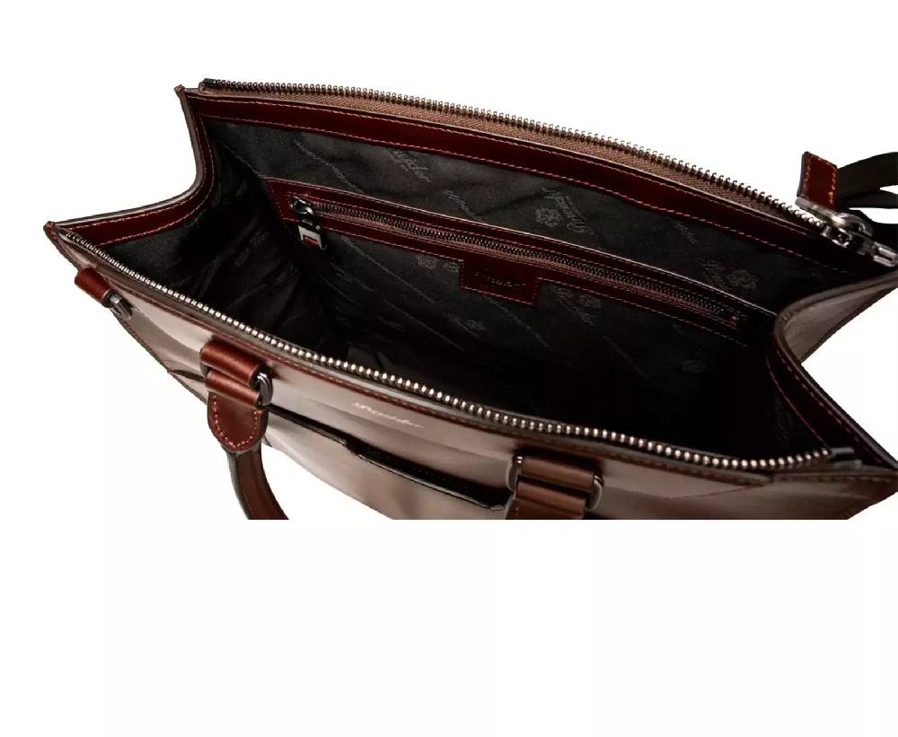 Pineider Florence Shopping Bag In Metro Smooth