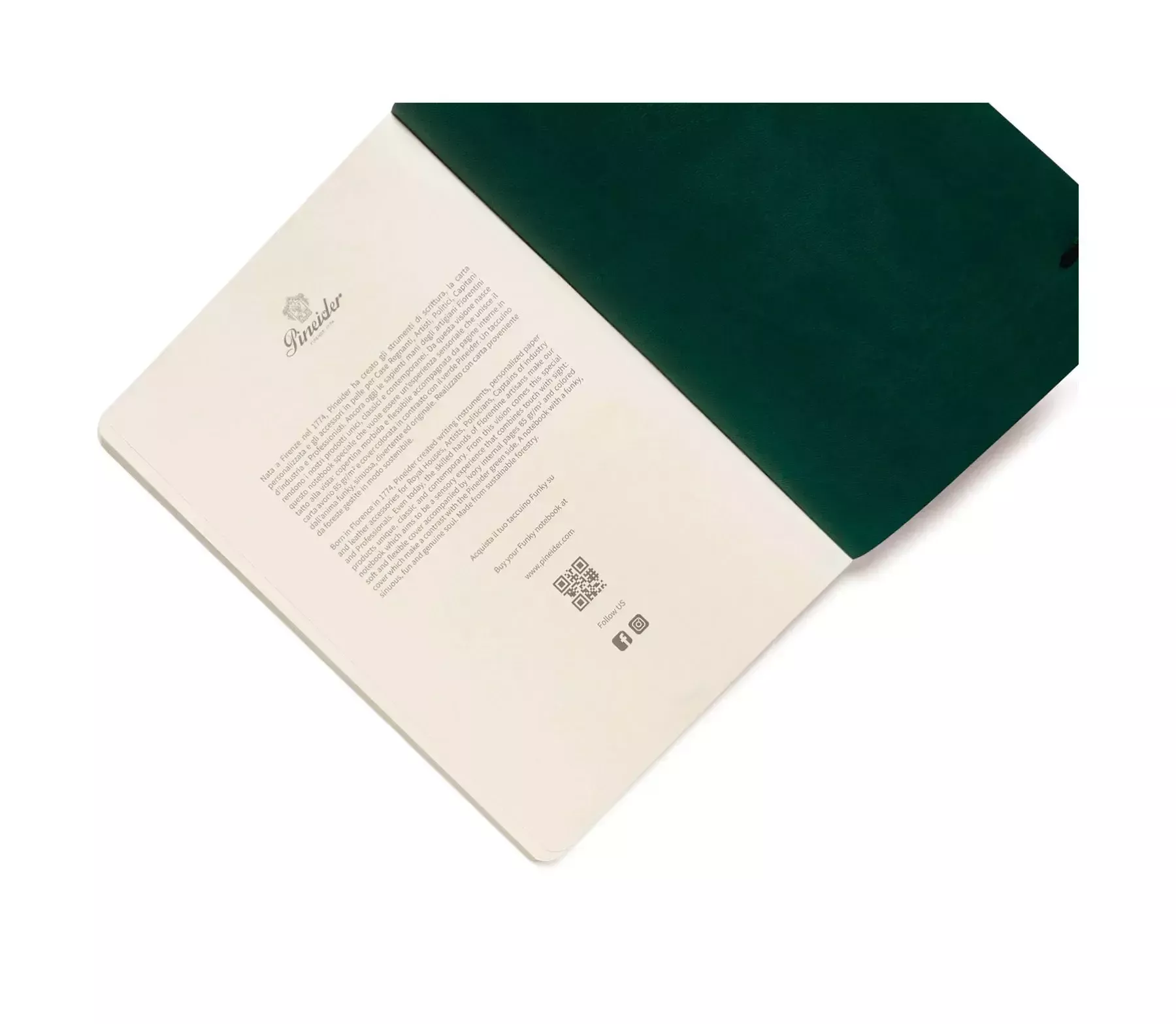 Pineider Notebook Funky Crest Piccolo Senza Righe