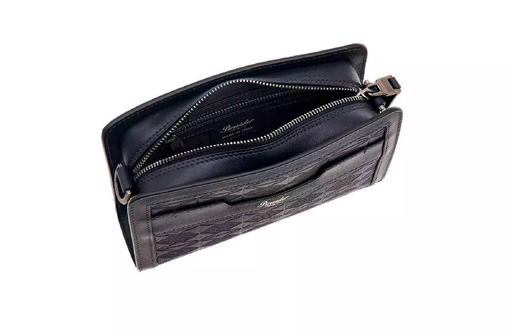 Pineider Odette Crossbody In Embossed Empress