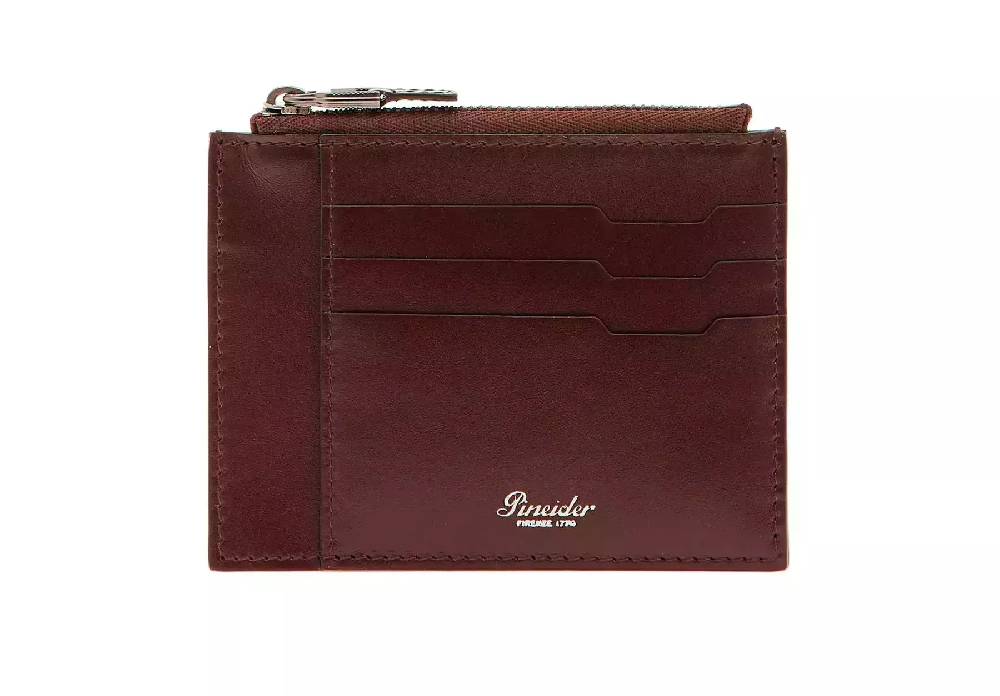 Pineider Porta carte con zip in Metro Smooth