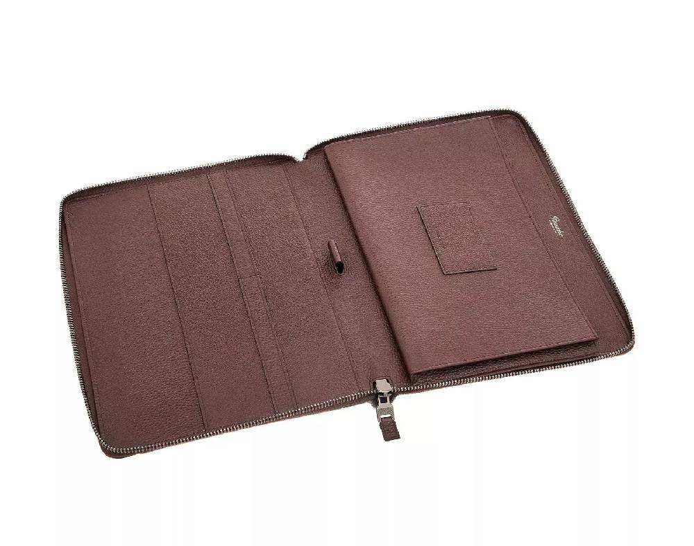Pineider Porta Ipad Con Zip In Wool