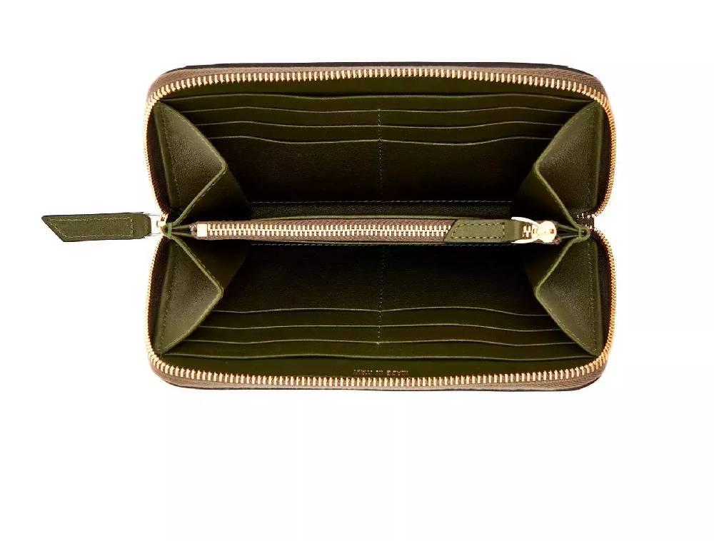 Pineider Portafoglio Con Zip In Metro Smooth