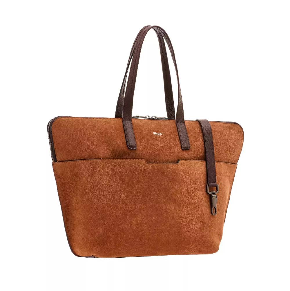 Pineider Saddle Tote Bag In Nabuk